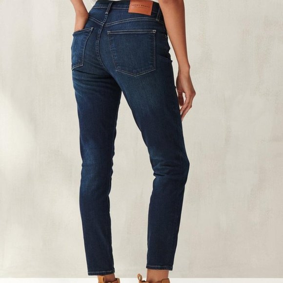 LUCKY BRAND AVA ANKLE SKINNY DARK WASH JEANS NWT $90 24 w - Picture 2 of 8